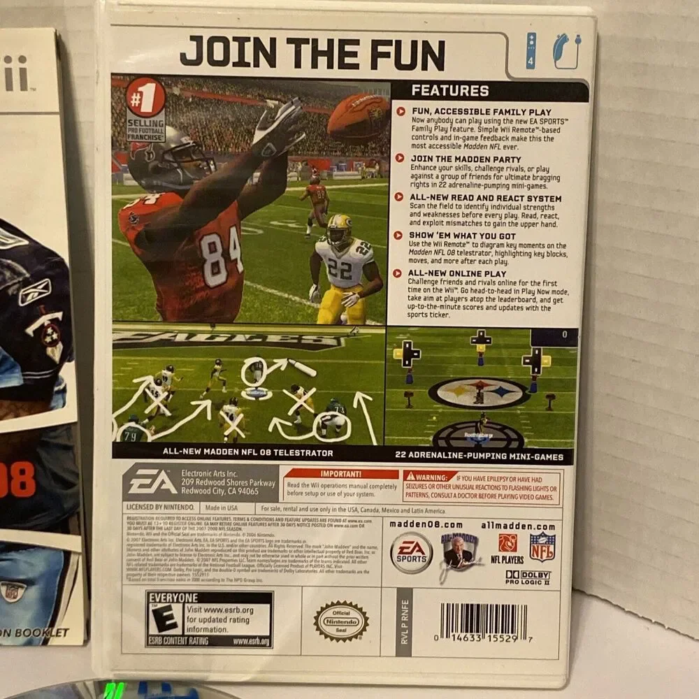Madden NFL 08 Complete In Box (Nintendo Wii, 2007) Complete Everyone
